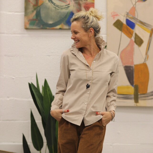 Quintessence - Blouse Marthe -  Velours sable