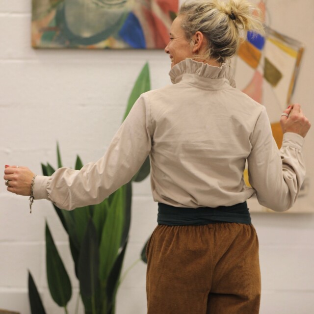 Quintessence - Blouse Marthe -  Velours sable