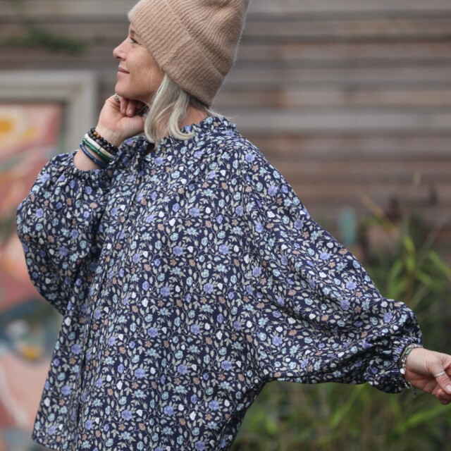 Quintessence - Blouse Miléna -  armuré de coton Floréal