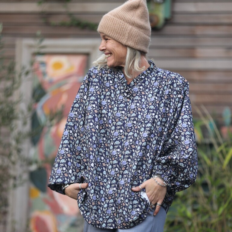 Quintessence - Blouse Miléna -  armuré de coton Floréal