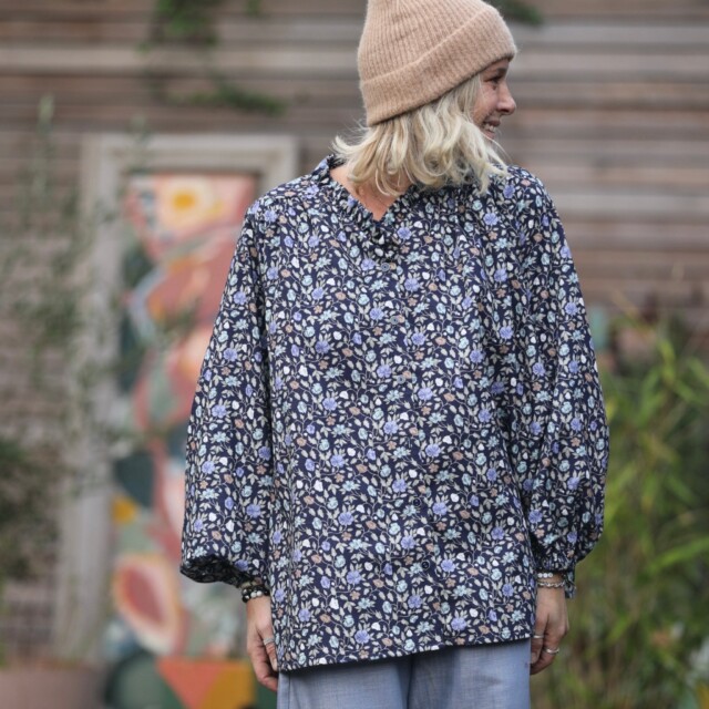 Quintessence - Blouse Miléna -  armuré de coton Floréal