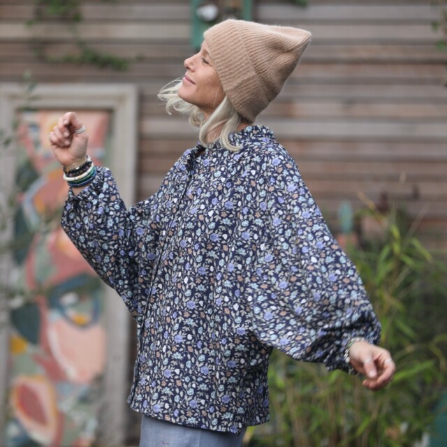 Quintessence - Blouse Miléna -  armuré de coton Floréal