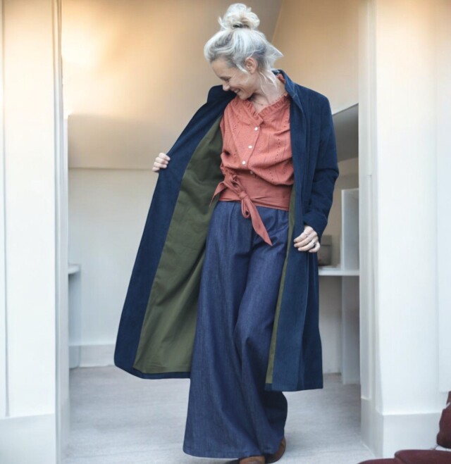 Quintessence - Blouse Miléna - broderie géométrique terracotta