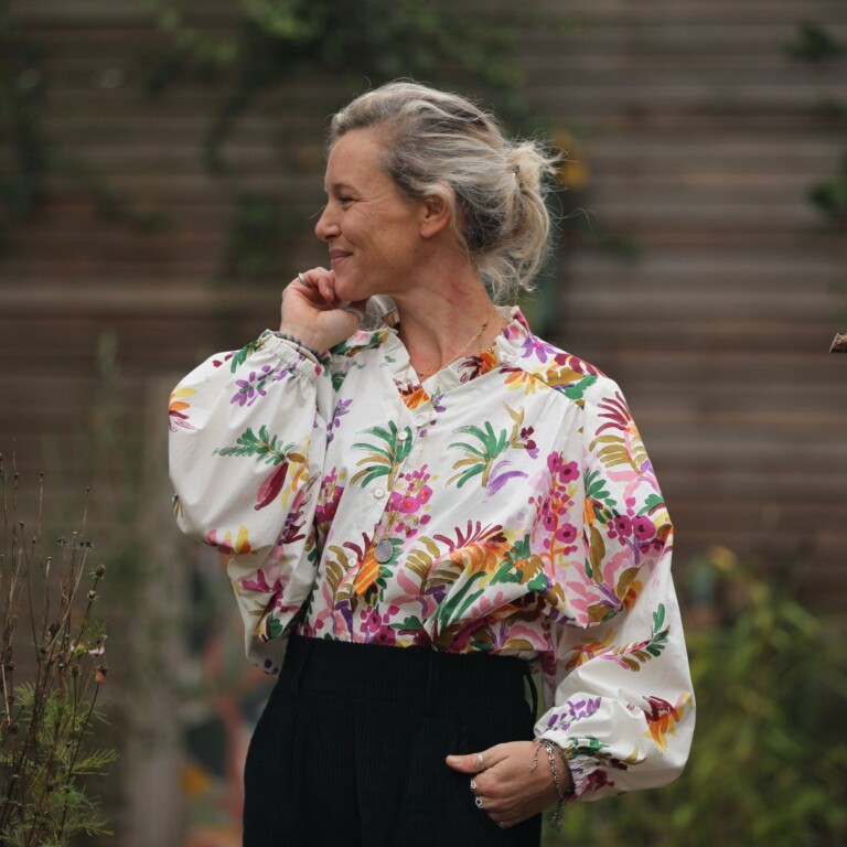Quintessence - Blouse Miléna - popeline de coton Floraison