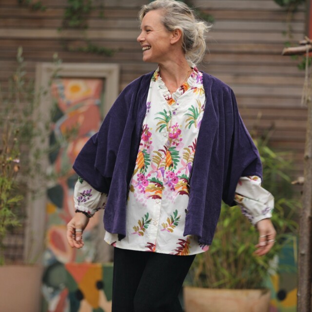 Quintessence - Blouse Miléna - popeline de coton Floraison