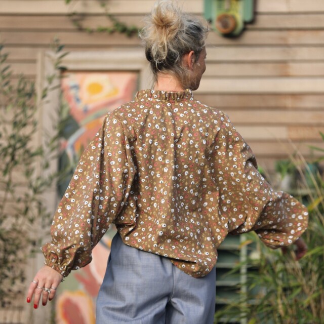 Quintessence - Blouse Miléna - velours milleraies Savane