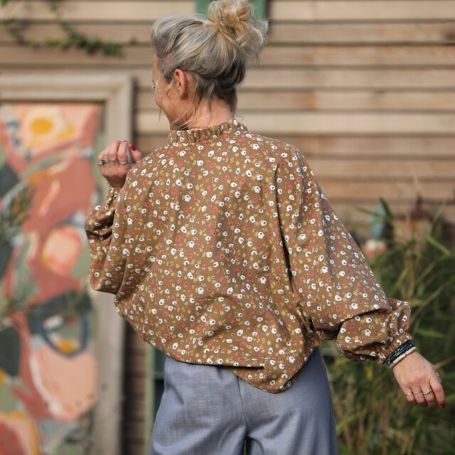 Quintessence - Blouse Miléna - velours milleraies Savane