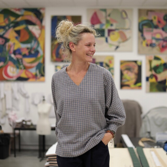 Quintessence - Blouse  Mina – Flanelle tartan de coton acidulé