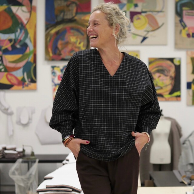 Quintessence - Blouse Mina – Flanelle tartan noir