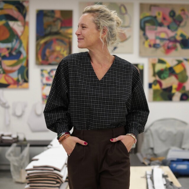 Quintessence - Blouse Mina – Flanelle tartan noir