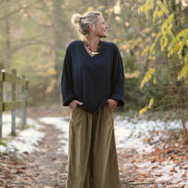 Quintessence - Blouse  Mina – Sergé de viscose marine