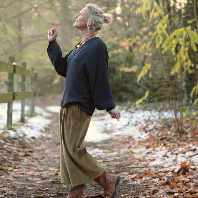 Quintessence - Blouse  Mina – Sergé de viscose marine