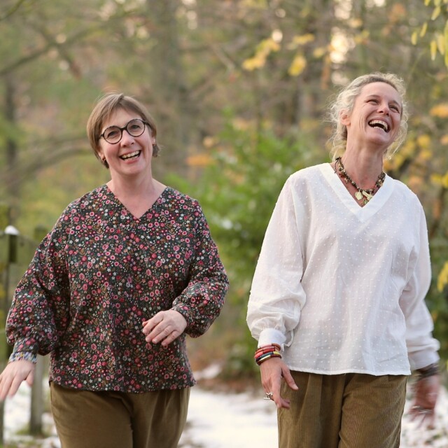 Quintessence - Blouse Mina – Sergé de viscose noir