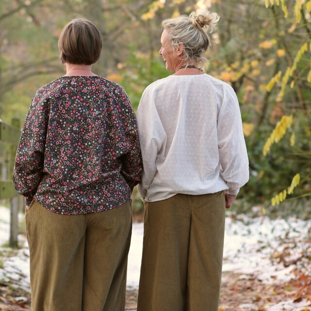 Quintessence - Blouse Mina – Sergé de viscose noir