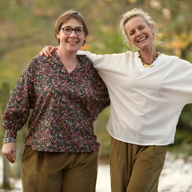 Quintessence - Blouse Mina – Sergé de viscose prune