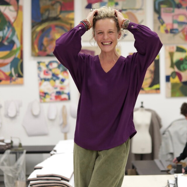 Quintessence - Blouse Mina – Sergé de viscose prune