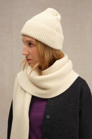 Bonnet extra doux mixte écru par la marque Le Minor Le Minor - Bonnet extra doux mixte écru