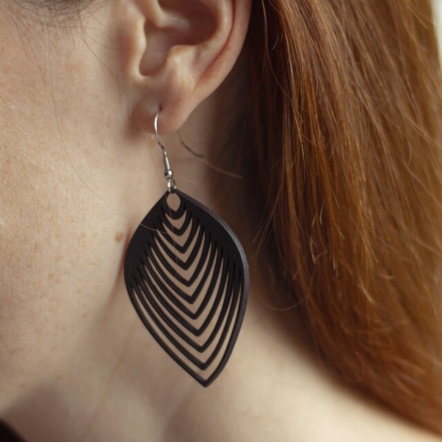 Saint-Lazare - Boucles d'oreilles graphiques