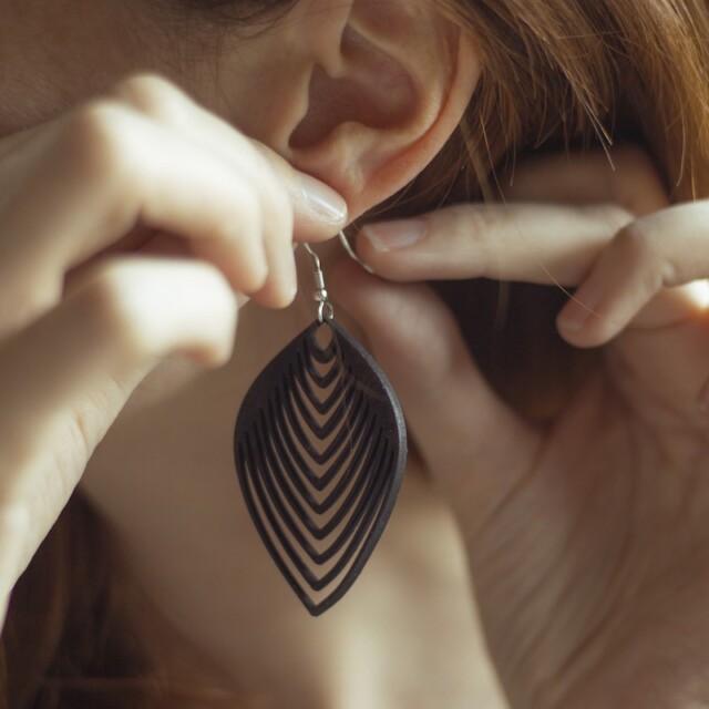 Saint-Lazare - Boucles d'oreilles graphiques