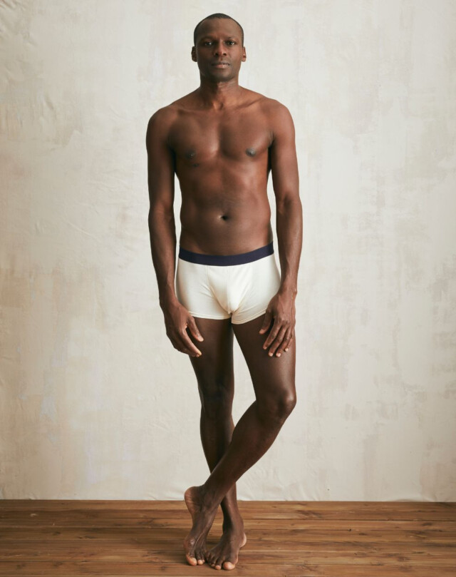 Lemahieu - Boxer court en Coton BIO - Naturel - Blanc - Homme