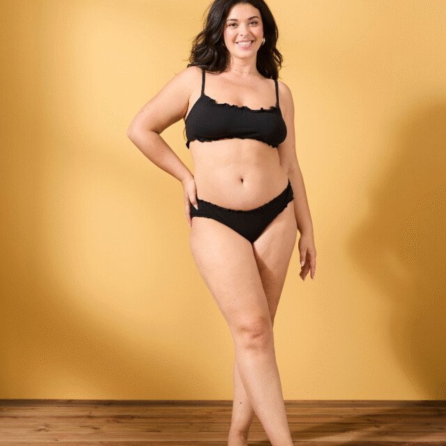 Lemahieu - Brassière froufrou - Noir - Femme