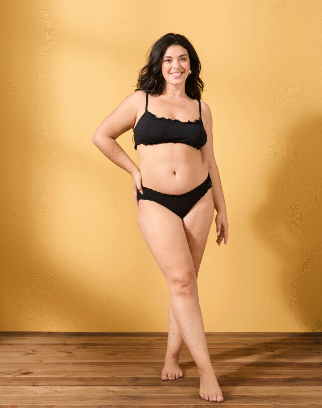 Lemahieu - Brassière froufrou - Noir - Femme