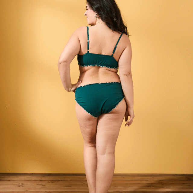 Lemahieu - Brassière froufrou - Vert Cyprès - Femme