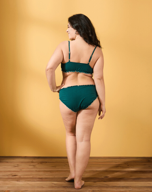 Lemahieu - Brassière froufrou - Vert Cyprès - Femme