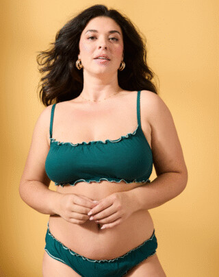 Maison Lemahieu - Brassière froufrou – Vert Cyprès – Femme