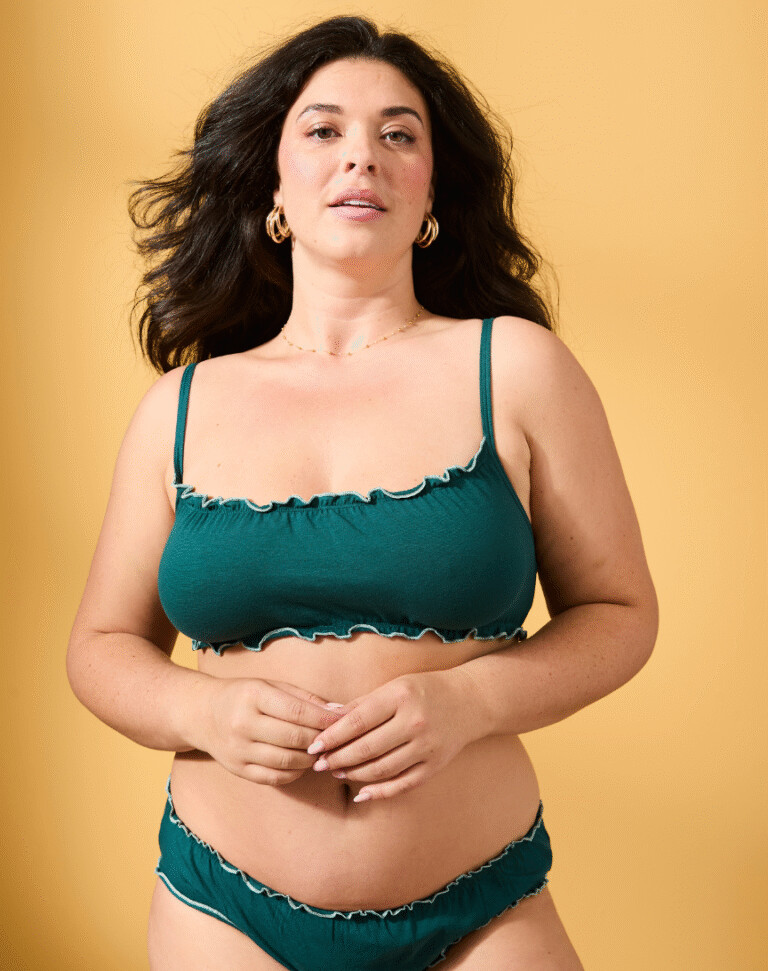 Lemahieu - Brassière froufrou - Vert Cyprès - Femme