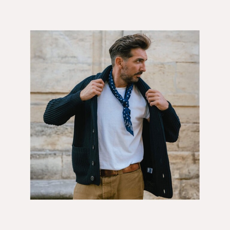 Bleu De Chauffe - Cardigan Doëlan - Bleu Marine