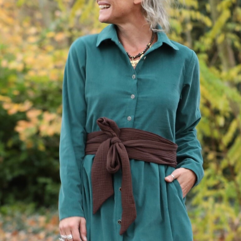 Quintessence - Ceinture Anita -double gaze de coton chocolat