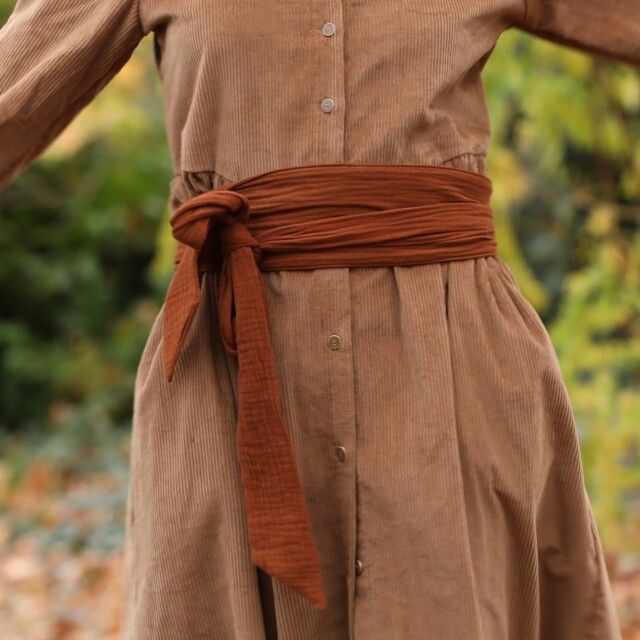 Quintessence - Ceinture Anita -double gaze de coton écureuil