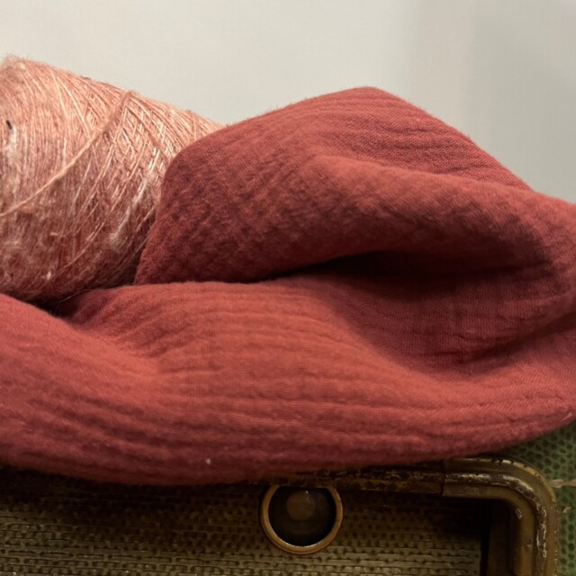 Quintessence - Ceinture Anita Double gaze de coton terracotta