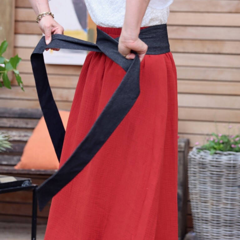 Quintessence - Ceinture Anita en jean de coton noir India