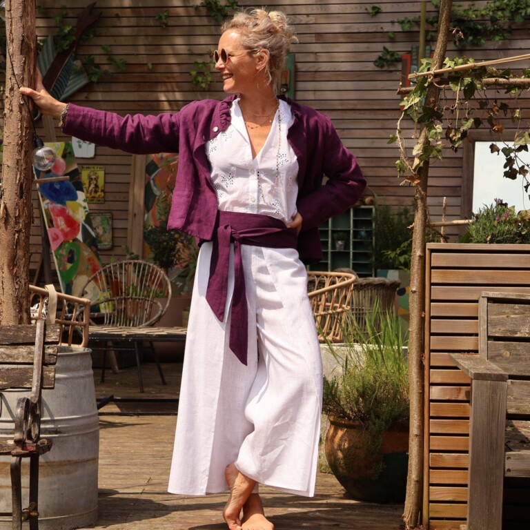 Quintessence - Ceinture Anita  - lin lilas