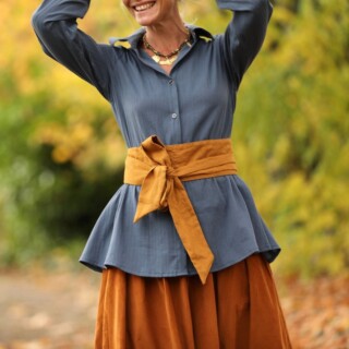 Ceinture Anita Lin ocre par la marque Quintessence Quintessence - Ceinture Anita Lin ocre