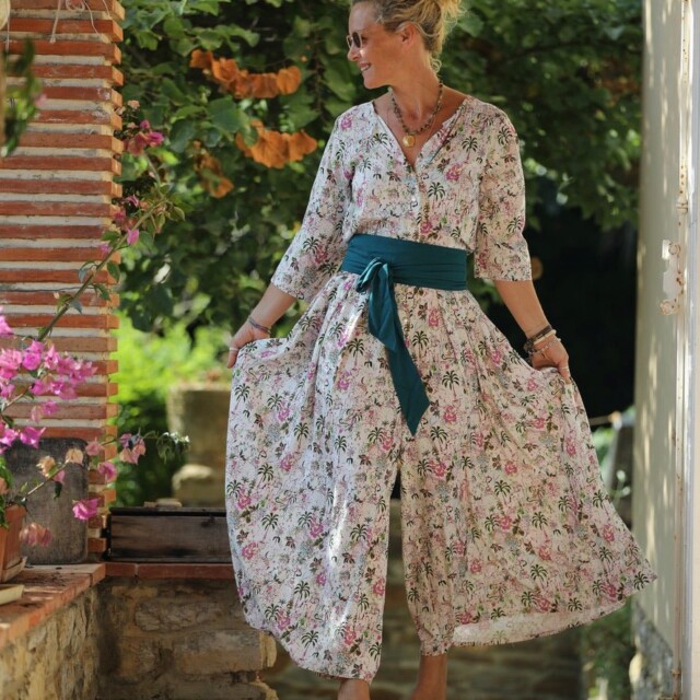 Quintessence - Ceinture Anita  - sergé de viscose canard