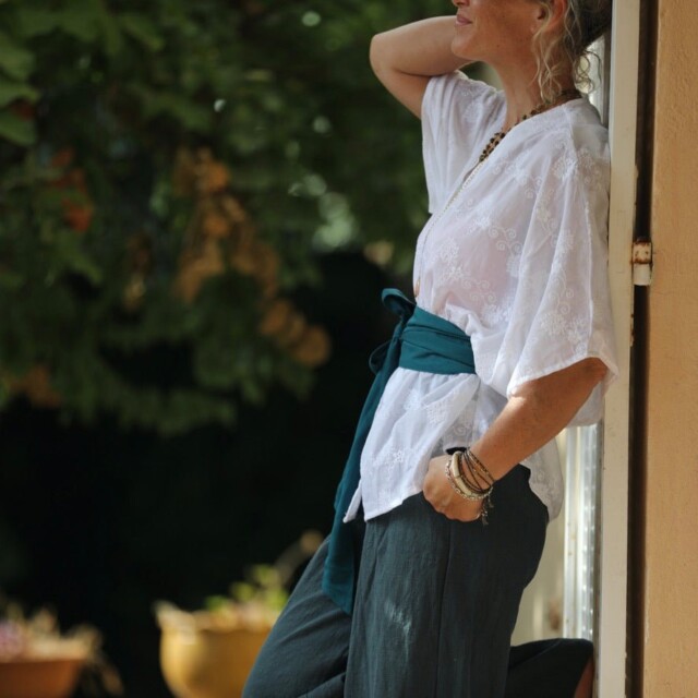 Quintessence - Ceinture Anita  - sergé de viscose canard