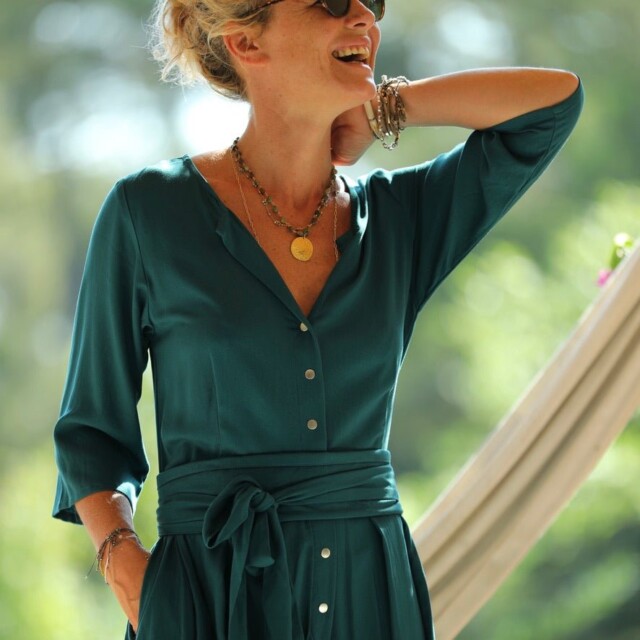 Quintessence - Ceinture Anita  - sergé de viscose canard