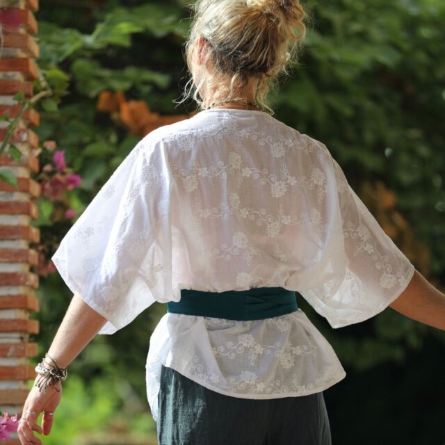 Quintessence - Ceinture Anita  - sergé de viscose canard