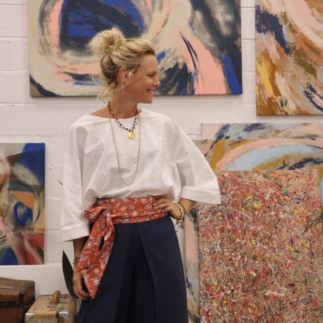 Quintessence - Ceinture Anita  - viscose bouquet grenadine