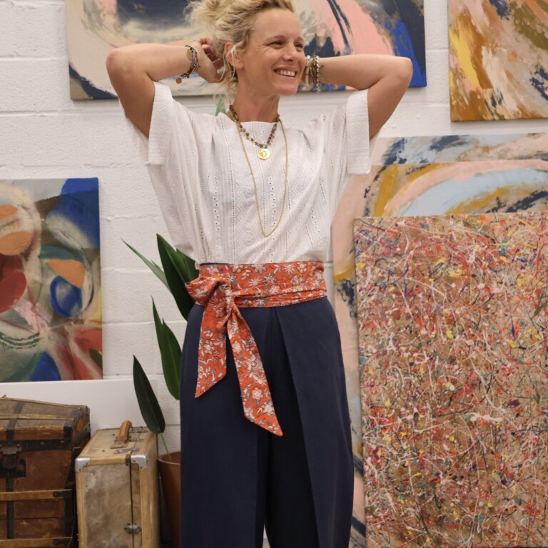 Quintessence - Ceinture Anita  - viscose bouquet grenadine