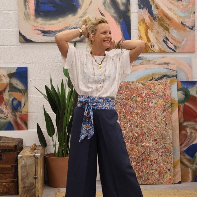 Quintessence - Ceinture Anita - viscose bouquet turquoise