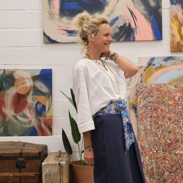 Quintessence - Ceinture Anita - viscose bouquet turquoise