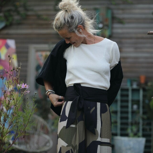 Quintessence - Ceinture Anita  - viscose noire