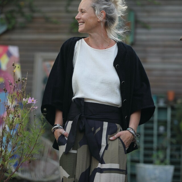 Quintessence - Ceinture Anita  - viscose noire