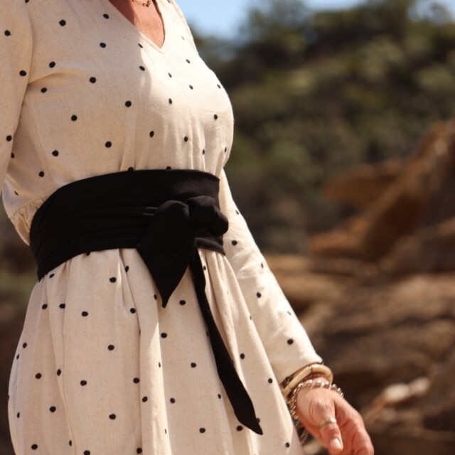 Quintessence - Ceinture Anita  - viscose noire