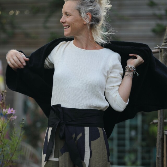 Quintessence - Ceinture Anita  - viscose noire