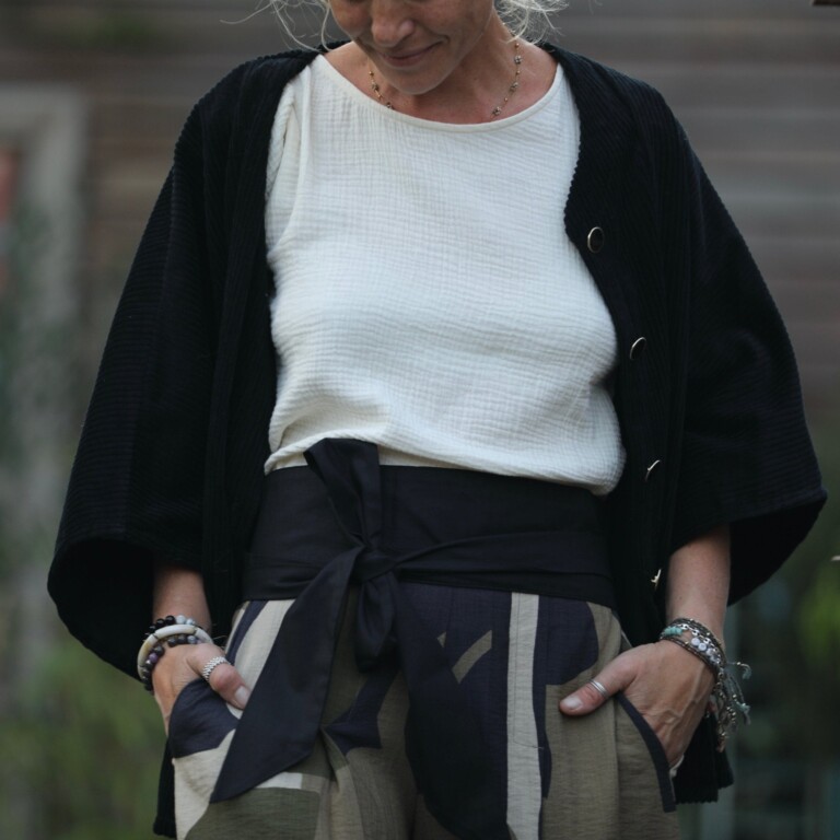 Quintessence - Ceinture Anita  - viscose noire